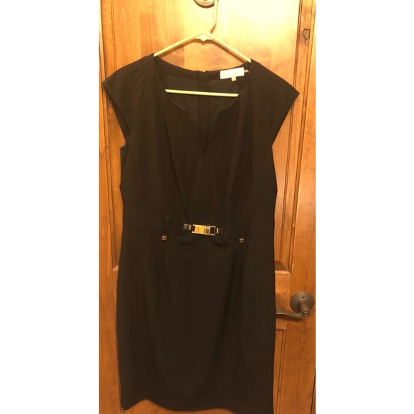 calvin klein buckled sheath dress